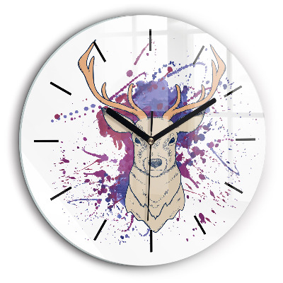 Horloge ronde 60 cm Illustration vectorielle d'un cerf