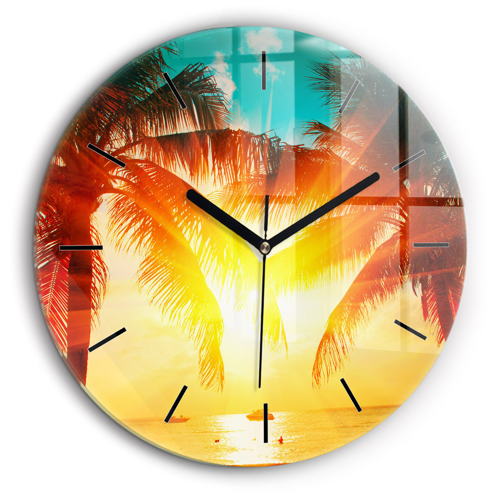 Horloge ronde murale 60 cm Détente en vacances