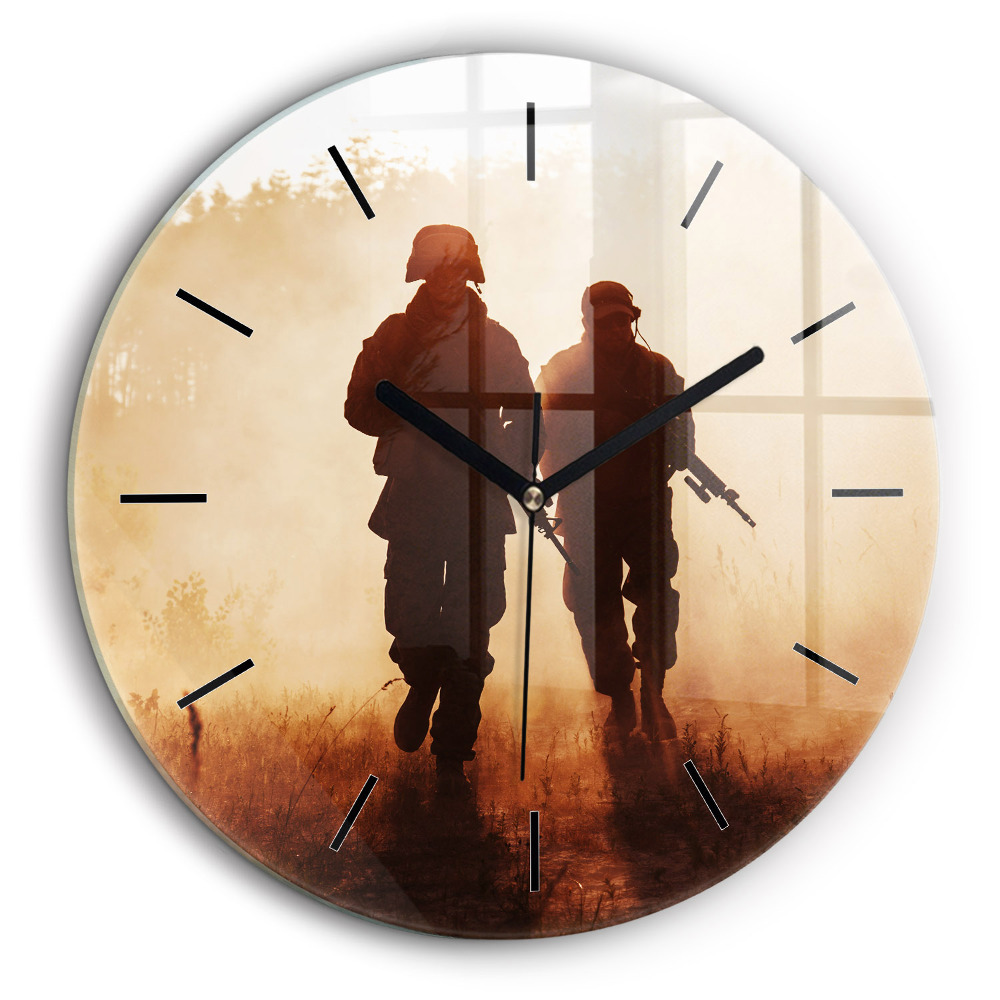 Horloge ronde 60 cm Soldats