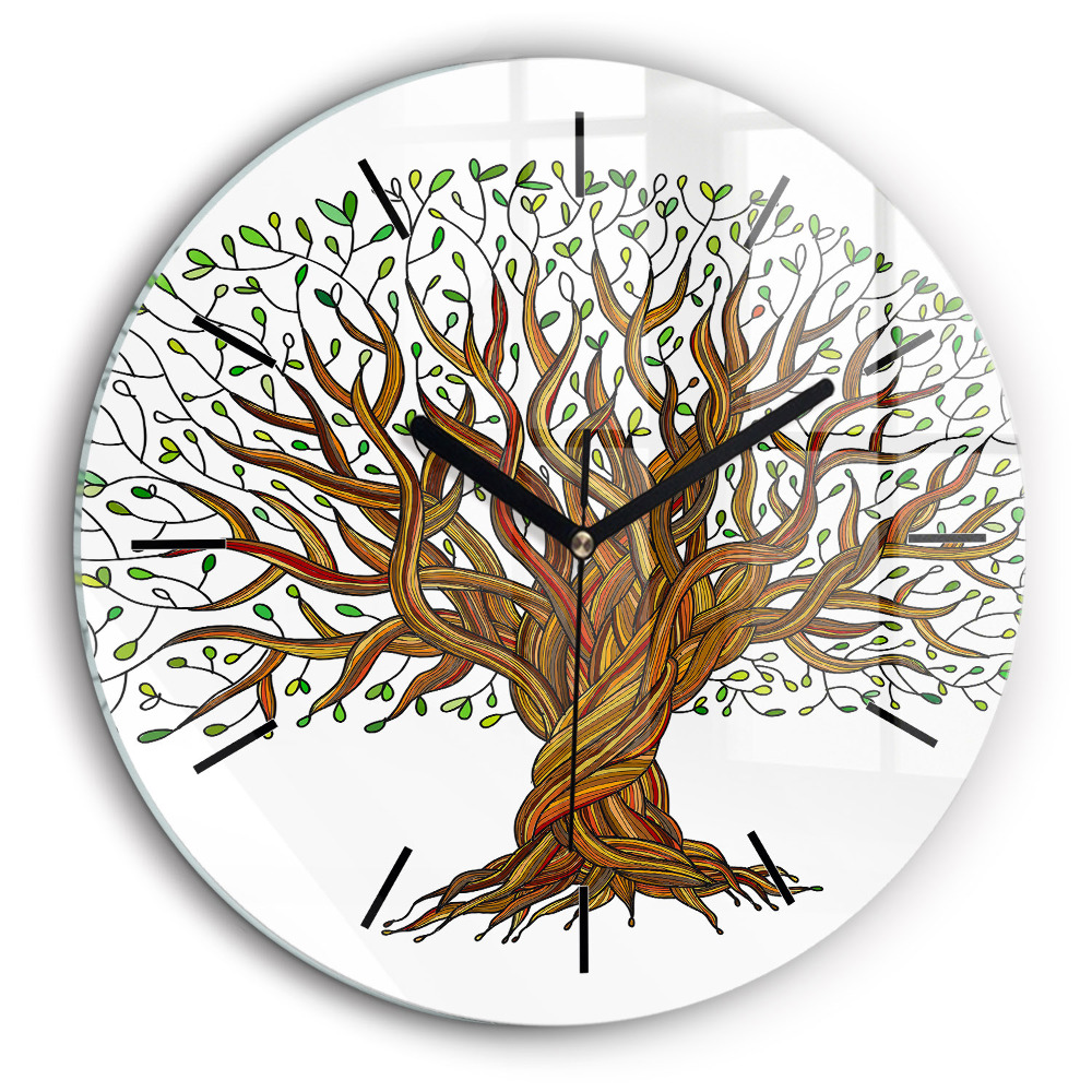 Horloge ronde 60 cm Arbre et racines