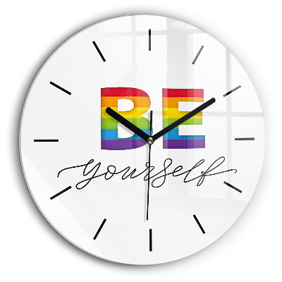 Pendule murale ronde 60 cm Inscription 