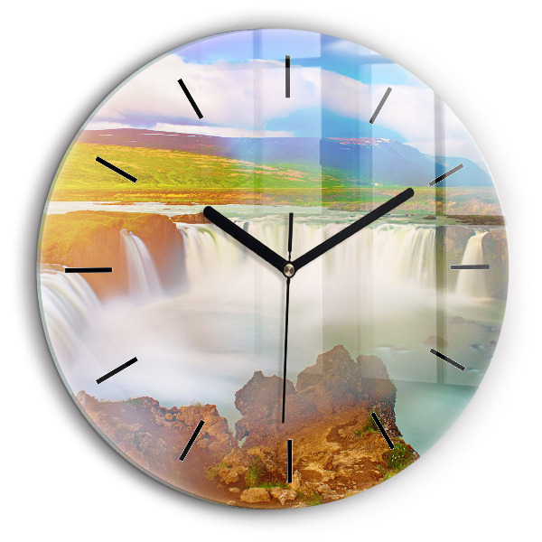 Horloge ronde murale 60 cm Godafoss en Islande