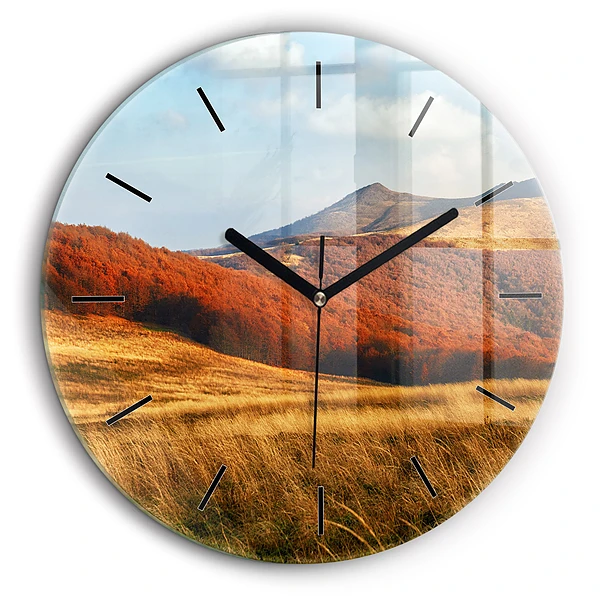 Pendule murale ronde 60 cm Paysage de montagne