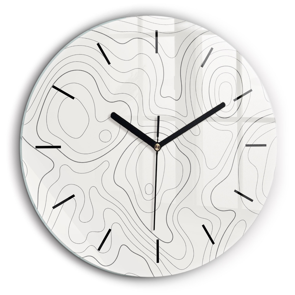 Pendule murale ronde 60 cm Taches abstraites