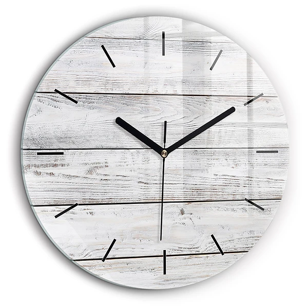 Pendule murale ronde 60 cm Planches peintes