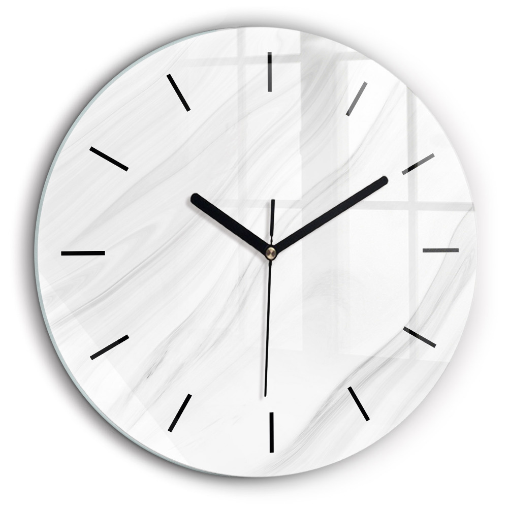 Pendule murale ronde 60 cm Marbre décoratif