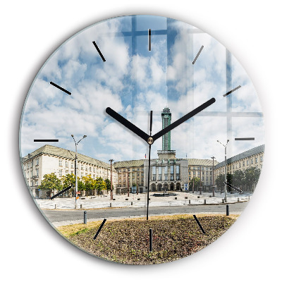 Horloge ronde murale 60 cm Panorama d'Ostrava