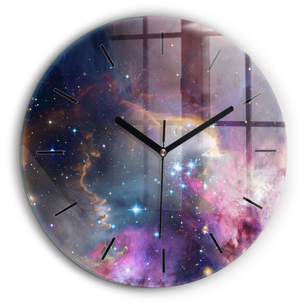Pendule murale ronde 60 cm Galaxie et étoiles