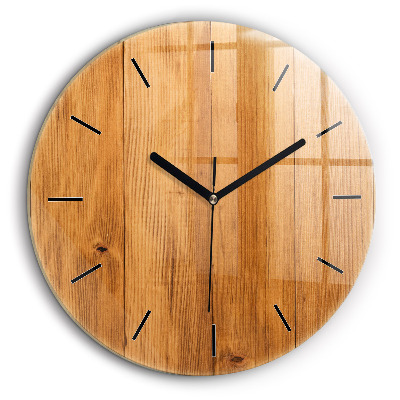 Horloge ronde murale 60 cm Planches en bois