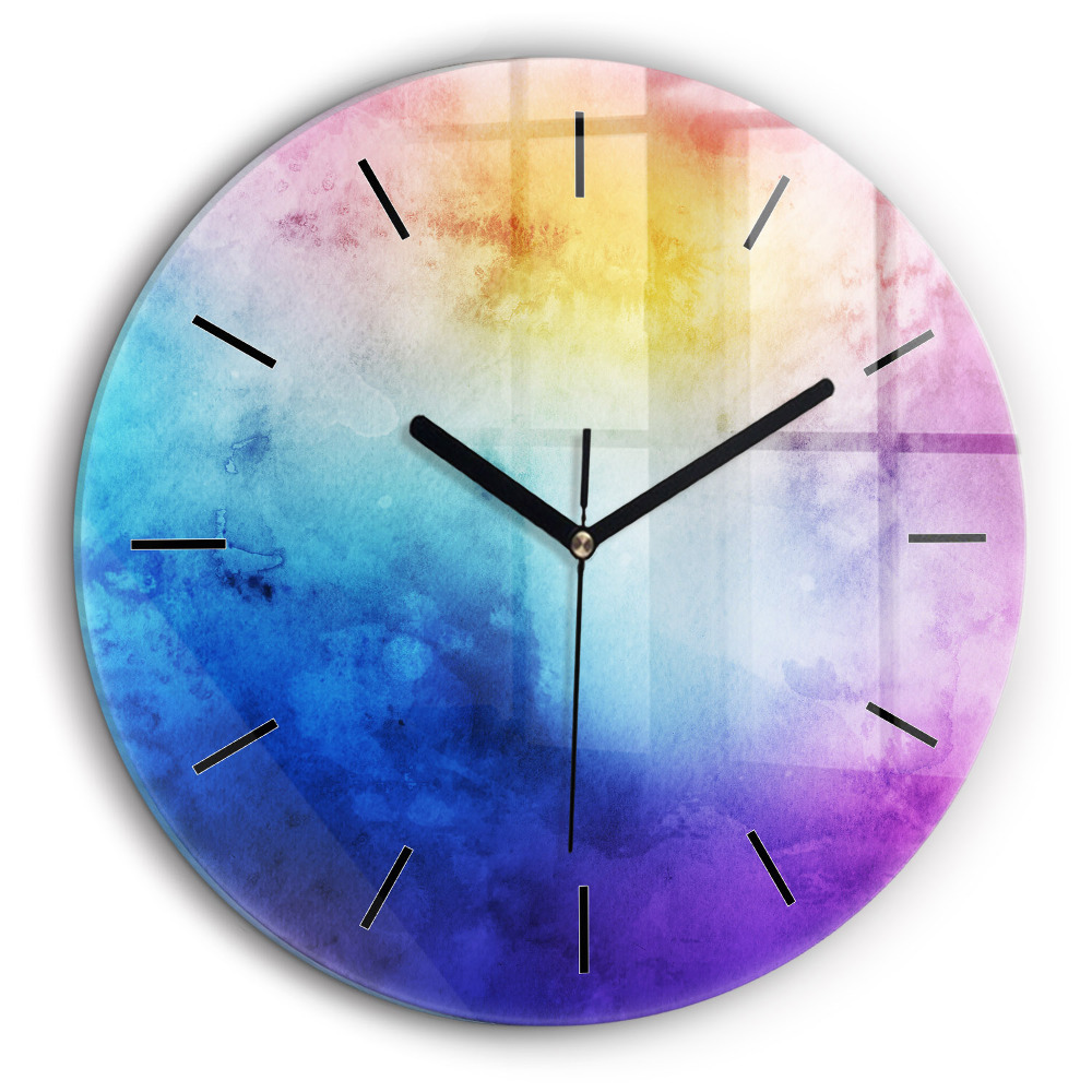 Pendule murale ronde 60 cm Taches colorées