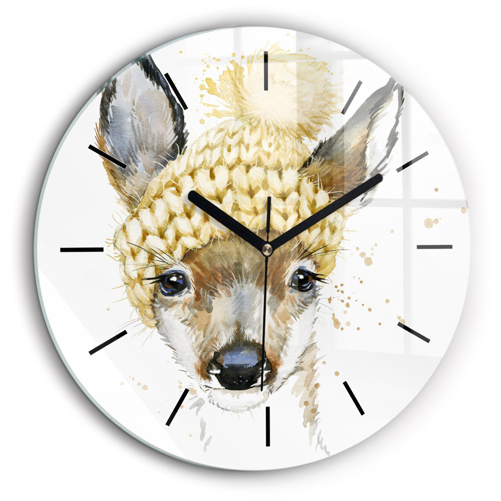 Horloge ronde murale 60 cm Chevreuil