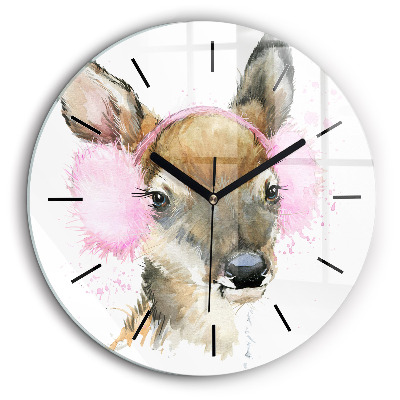 Horloge ronde 60 cm Cerf de la forêt