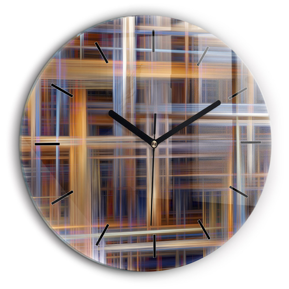 Horloge ronde 60 cm Abstraction géométrique