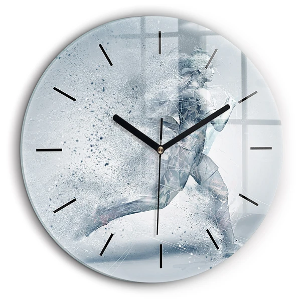 Horloge ronde en verre 60 cm Homme courant