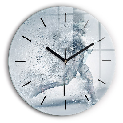Horloge ronde en verre 60 cm Homme courant