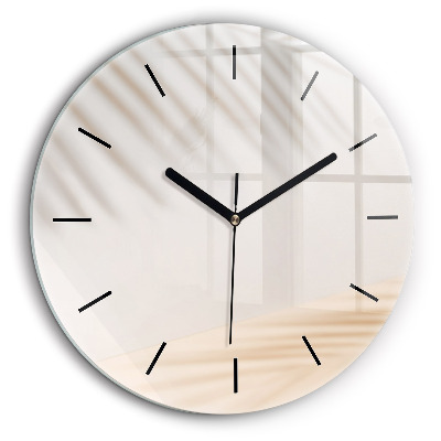 Horloge ronde 60 cm Crème abstraite