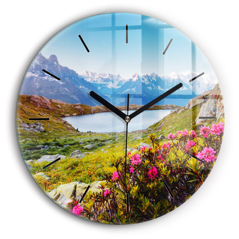 Horloge ronde 60 cm Mont Blanc Chamonix glacier