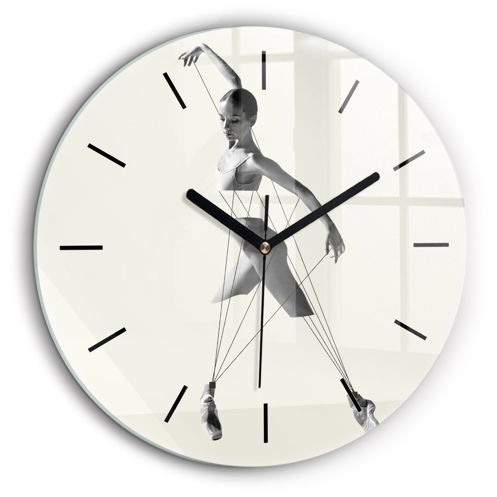 Pendule murale ronde 60 cm Danseuse abstraite