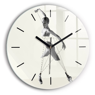 Pendule murale ronde 60 cm Danseuse abstraite