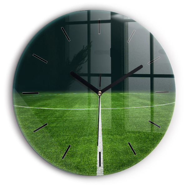 Pendule murale ronde 60 cm Terrain de football