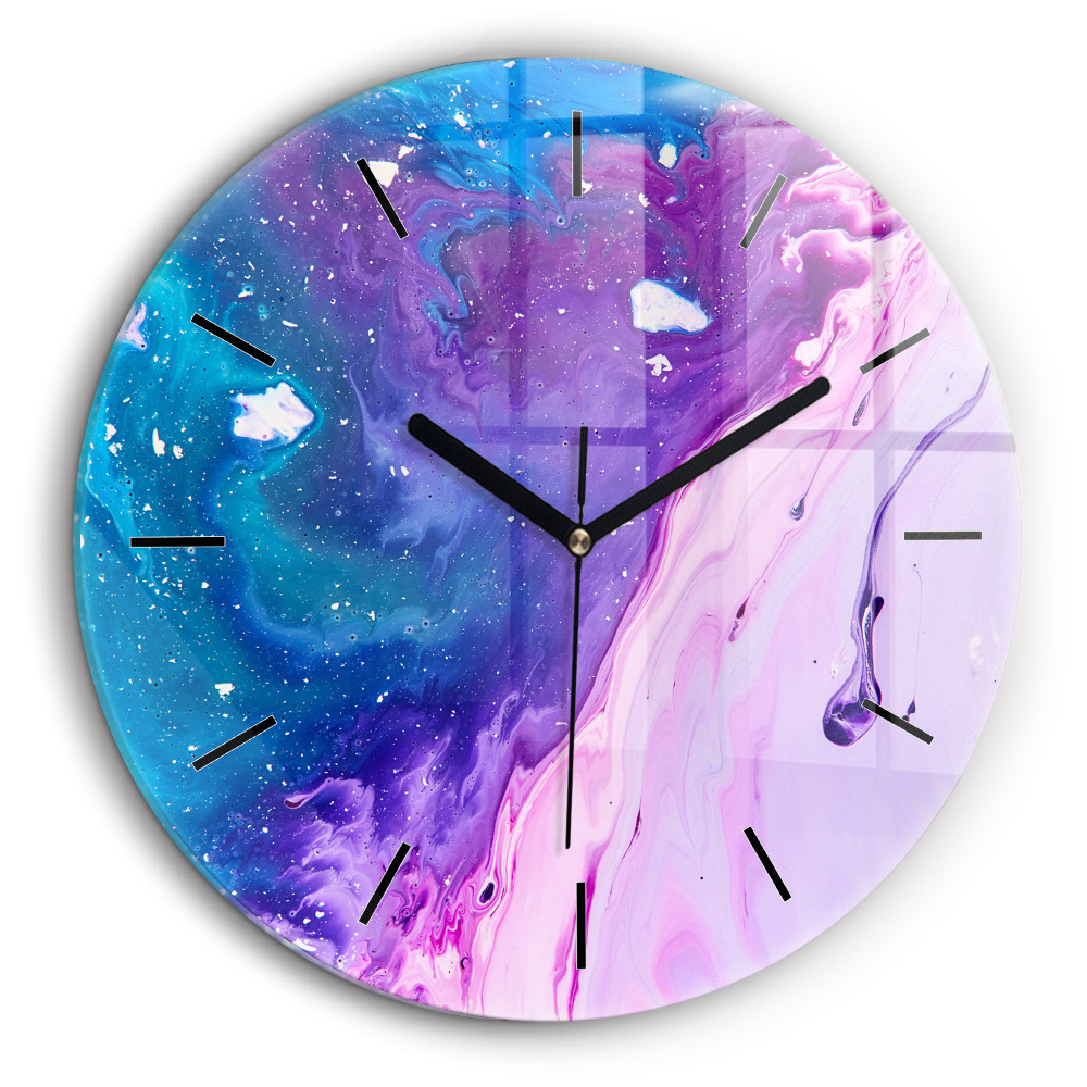Horloge ronde 60 cm Fond coloré