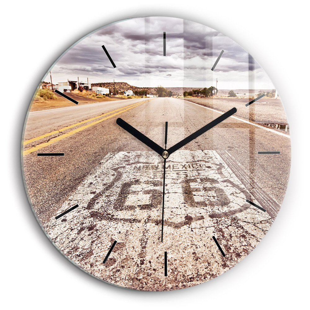 Pendule murale ronde 60 cm Route 66 USA