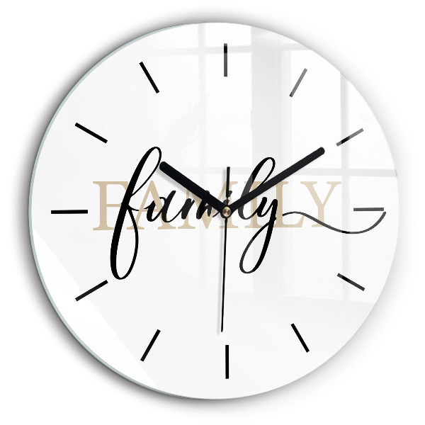 Horloge ronde 60 cm Inscription familiale