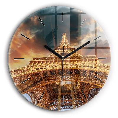 Horloge ronde murale 60 cm Tour Eiffel