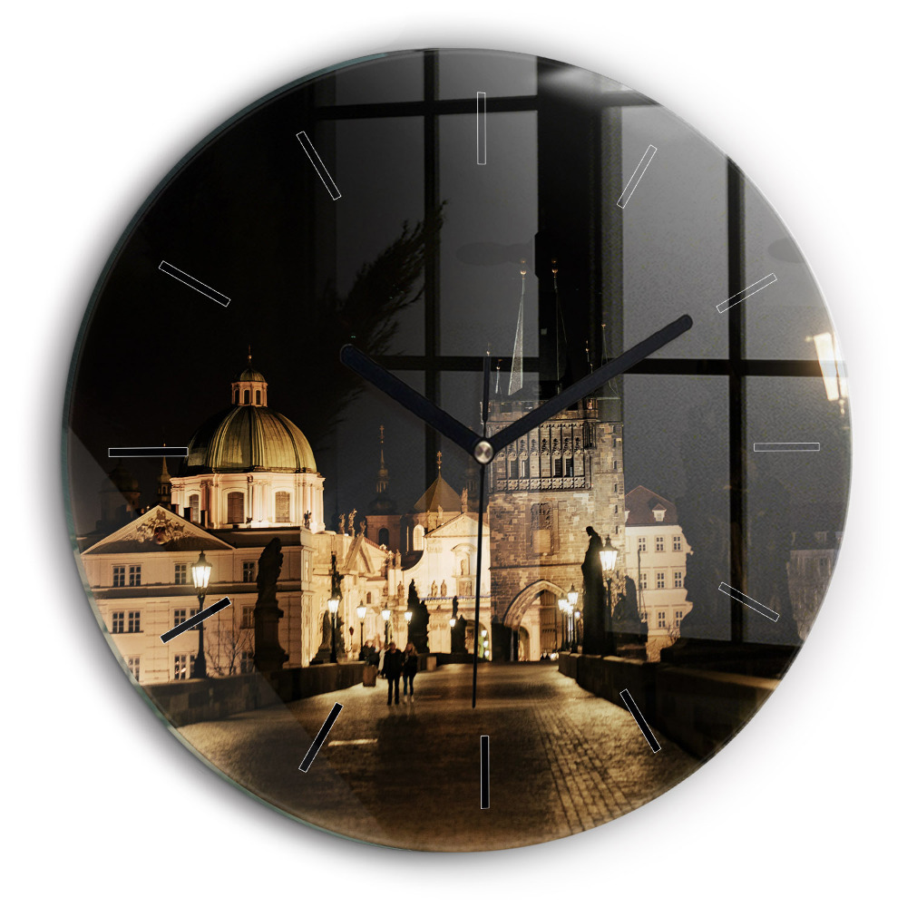 Horloge ronde murale 60 cm Pont Charles à Prague