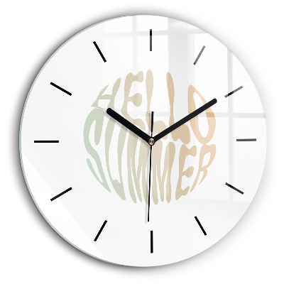 Horloge ronde murale 60 cm Bonjour l'été !