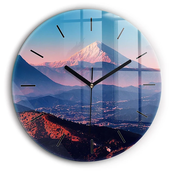 Pendule murale ronde 60 cm Montagnes à San Antonio USA
