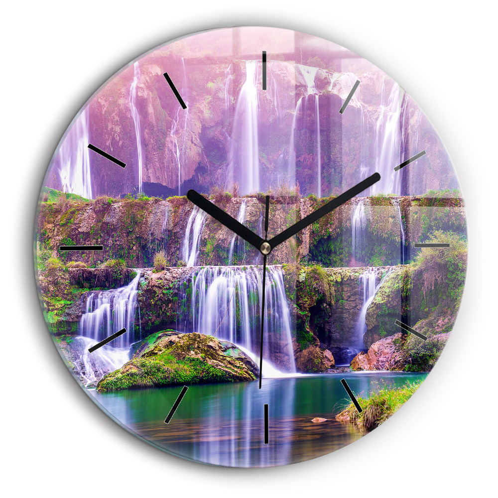 Pendule murale ronde 60 cm Chute d'eau Jiulong Chine