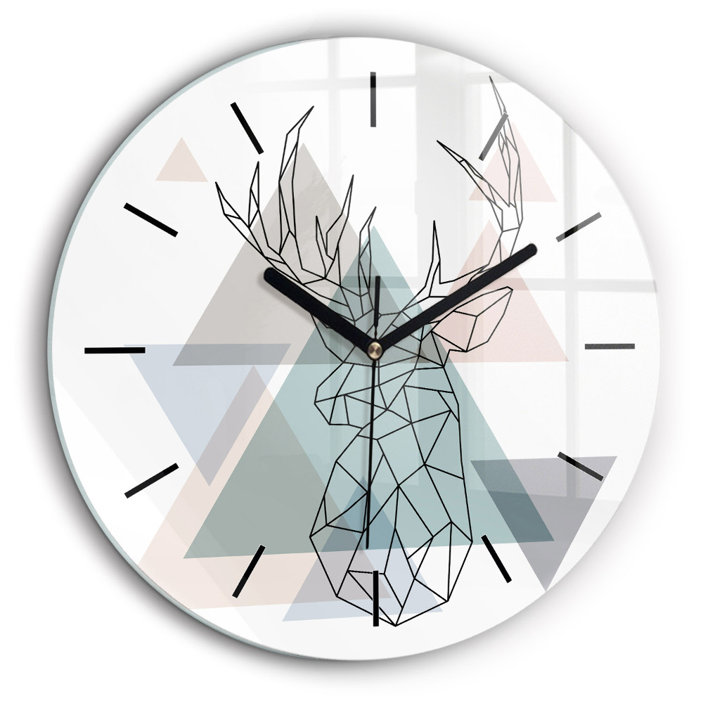 Horloge ronde en verre 60 cm Renne style scandinave