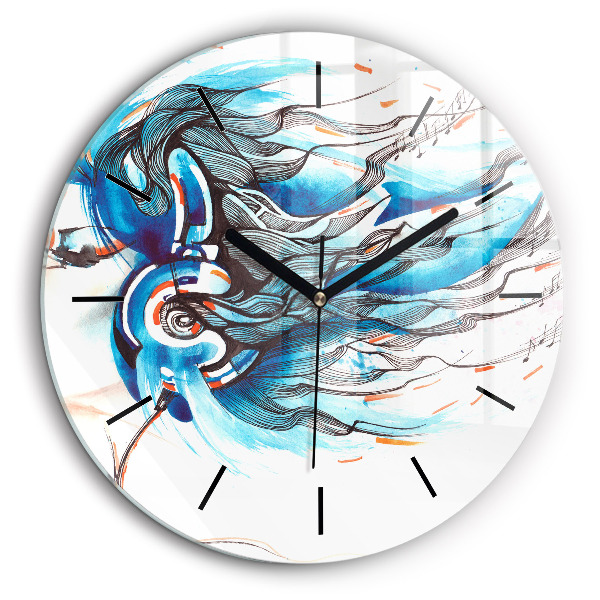 Horloge ronde 60 cm Illustration d'un combiné