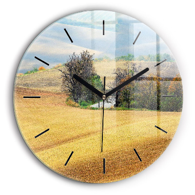 Horloge ronde en verre 60 cm Campagne de Moravie