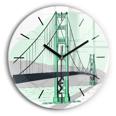 Horloge ronde 60 cm Pont vert