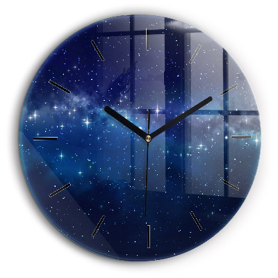 Horloge ronde 60 cm Étoiles dans le ciel noir