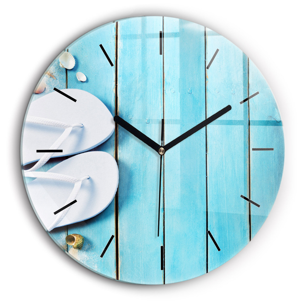 Horloge ronde en verre 60 cm Accessoires de vacances