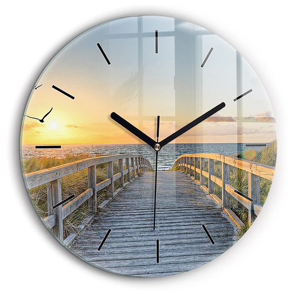 Horloge ronde 60 cm Vacances à la plage