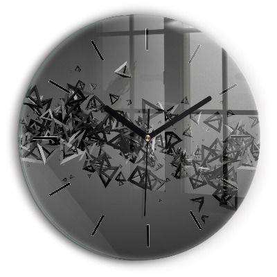 Pendule murale ronde 60 cm Abstraction sombre