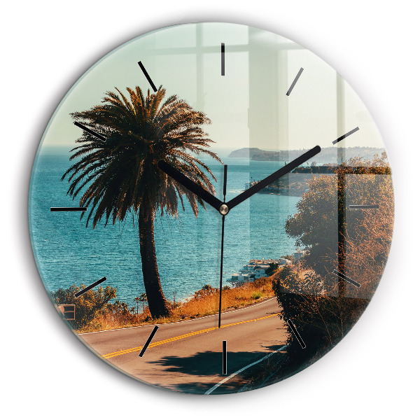 Horloge ronde 60 cm Palmiers à Malibu