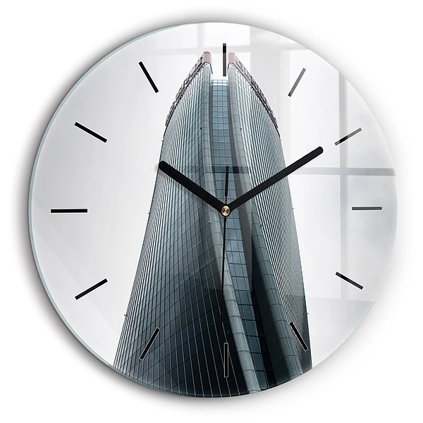 Horloge ronde murale 60 cm Gratte-ciel de Milan