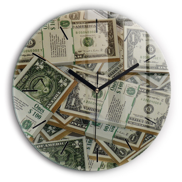 Horloge ronde 60 cm Dollars américains