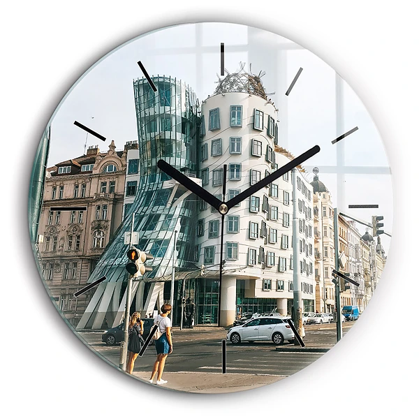 Horloge ronde murale 60 cm Maison dansante à Prague