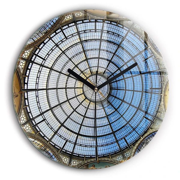 Horloge ronde en verre 60 cm Centre commercial de Milan