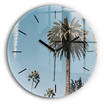 Horloge ronde 60 cm Palmiers à Los Angeles