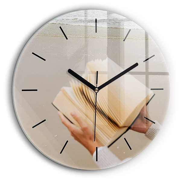 Horloge ronde murale 60 cm Un moment avec un livre