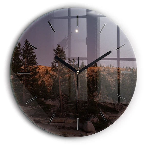 Pendule murale ronde 60 cm Route caillouteuse de Yosemite