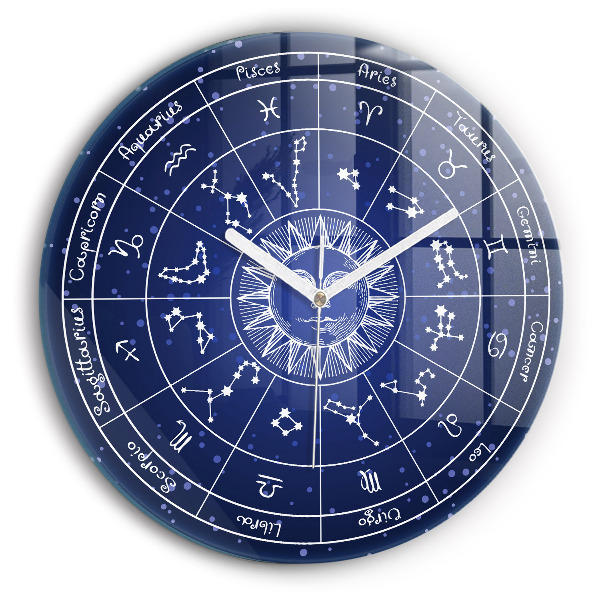 Constellations du zodiaque Horloge ronde murale