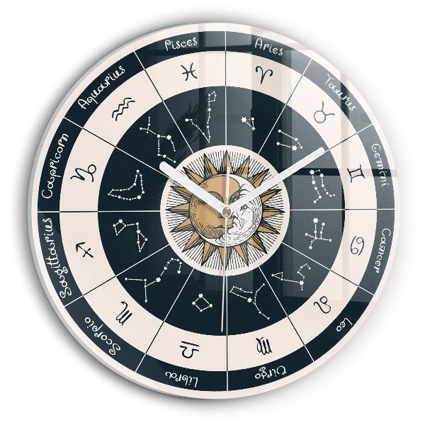 Constellations du zodiaque Horloge ronde murale